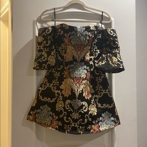 LPA Off the shoulder brocade dress